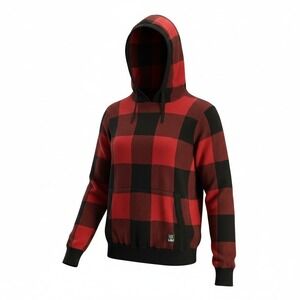 Cabin Fever Unisex Buffalo Plaid Lumberjack Hoodie Cozy Western Sweater Size L